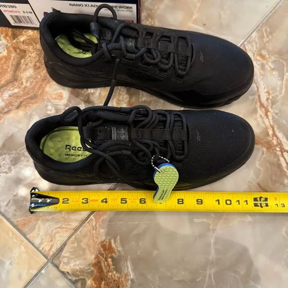 Reebok Nano X1 Adventure Work Athletic Shoes‎ Black Composite Toe Safety RB3480