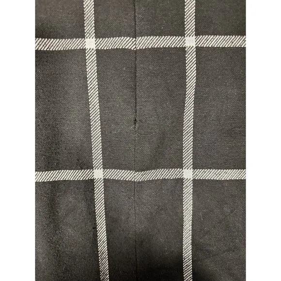 Reformation Black &amp; White Windowpane Plaid A-Line Mini Skirt - Size 4