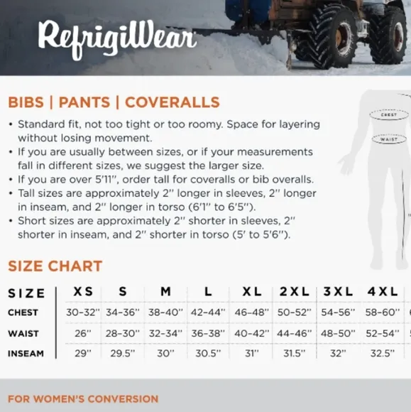 RefrigiWear Water Resistant Insulated Softshell Snow Pants -20F Protection 2XL