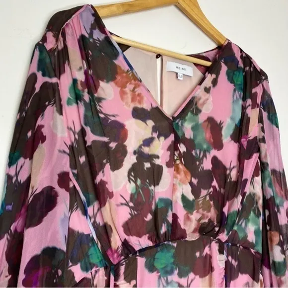 Reiss Josephine Floral Print Mini Dress‎ Women Size 10
