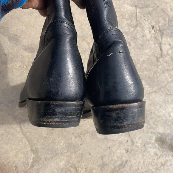 Rio grande Black Leather Cowboy men Boots