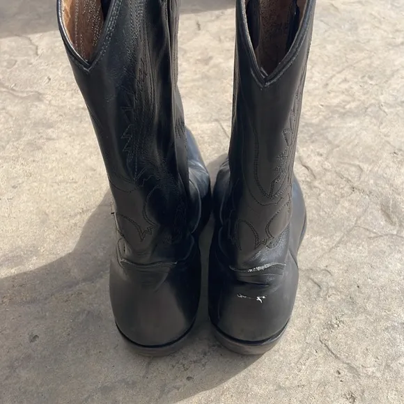 Rio grande Black Leather Cowboy men Boots