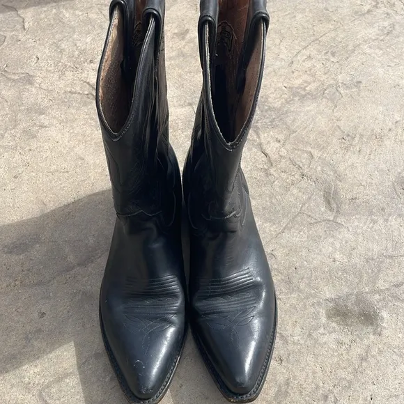 Rio grande Black Leather Cowboy men Boots