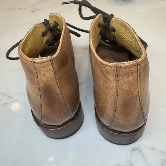 Roan‎ by Bed Stu Cap Toe Boots Mens 9.5 Brown Leather  Lace Up Good Year Welt