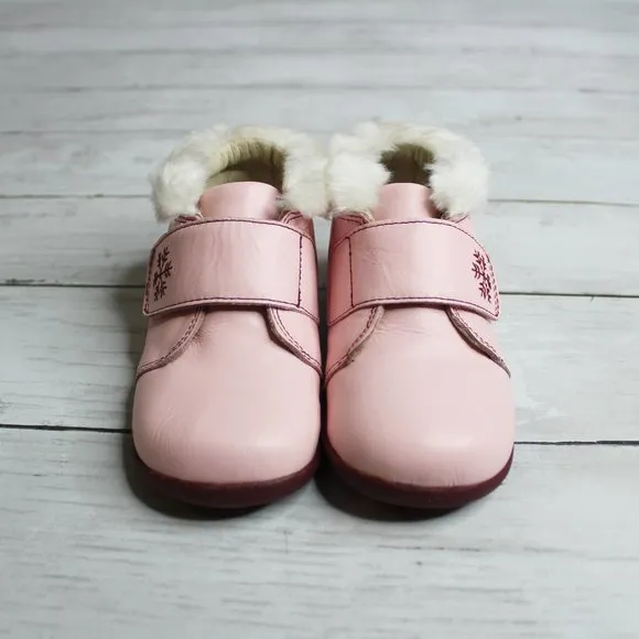 Robeez Tredz Baby Girl's Pink Winter Shoe Boots Size 16-20 Months