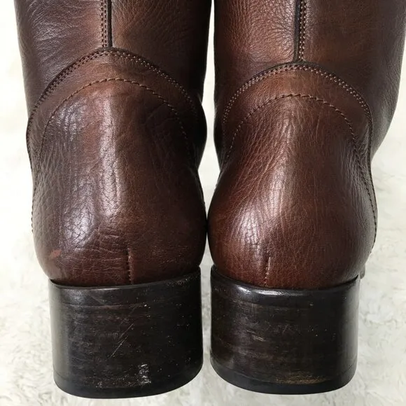 Roberto del Carlo Women's Brown Leather Tall Boots Size 39 1/2