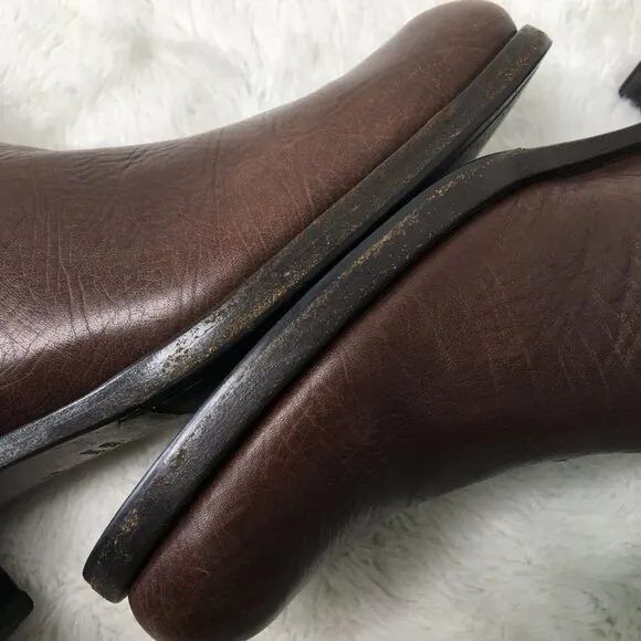 Roberto del Carlo Women's Brown Leather Tall Boots Size 39 1/2