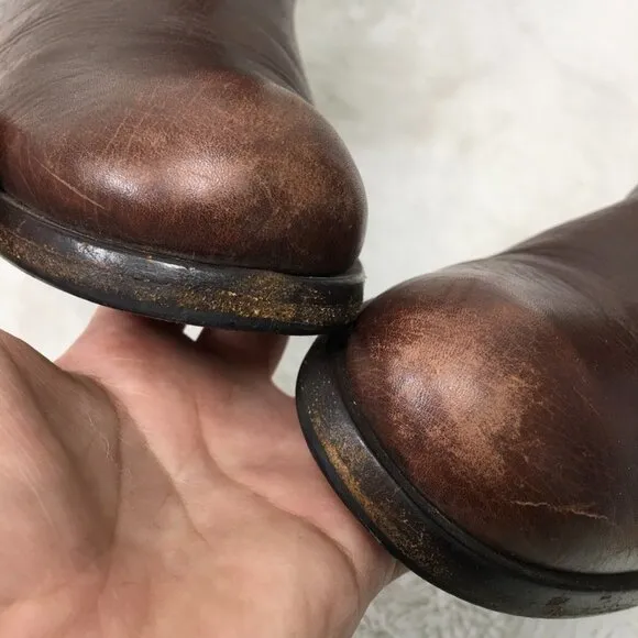 Roberto del Carlo Women's Brown Leather Tall Boots Size 39 1/2