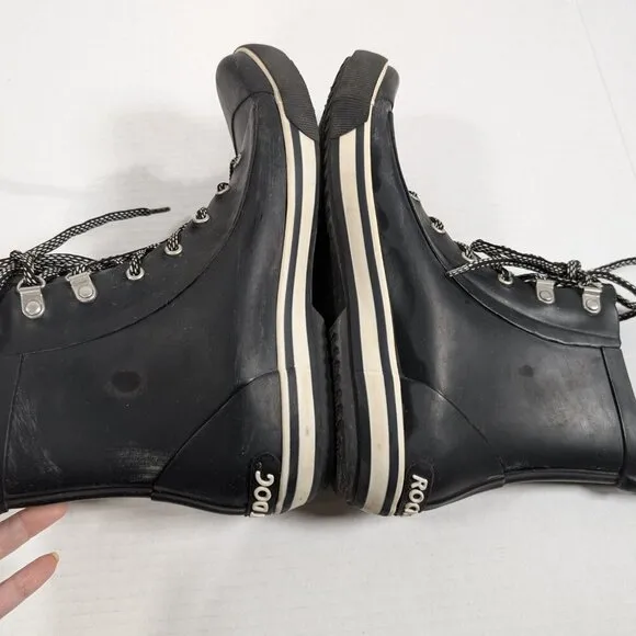 Rocket Dog - Rainy Black Rain Boot size 9 women