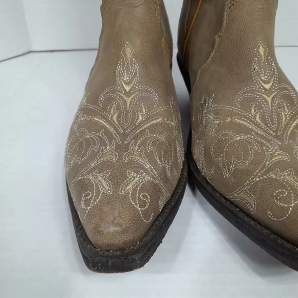 rockin country Collection Western boots Leather‎ Embroidered Women Sz 8.5