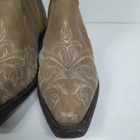 rockin country Collection Western boots Leather‎ Embroidered Women Sz 8.5