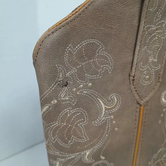 rockin country Collection Western boots Leather‎ Embroidered Women Sz 8.5