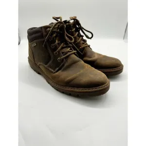 Rockport Trutech Hydro Shield Brown Leather Waterproof Work Boots Men’s Size 10