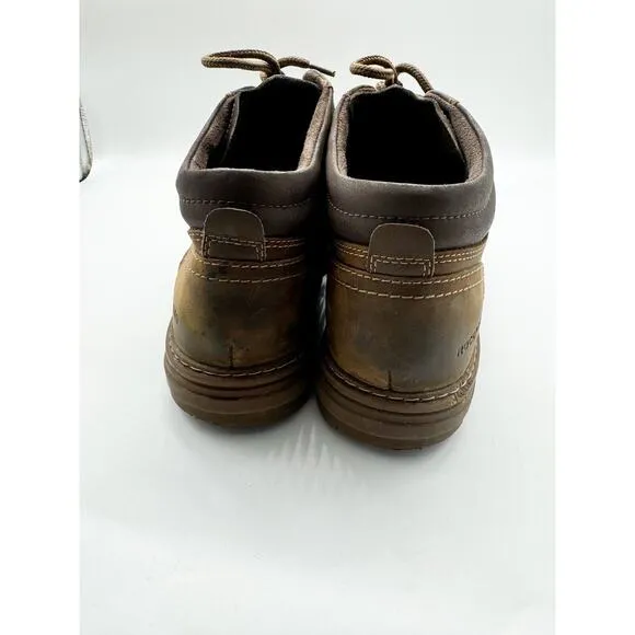 Rockport Trutech Hydro Shield Brown Leather Waterproof Work Boots Men’s Size 10