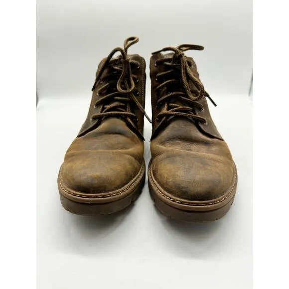 Rockport Trutech Hydro Shield Brown Leather Waterproof Work Boots Men’s Size 10