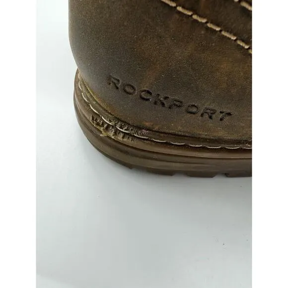 Rockport Trutech Hydro Shield Brown Leather Waterproof Work Boots Men’s Size 10