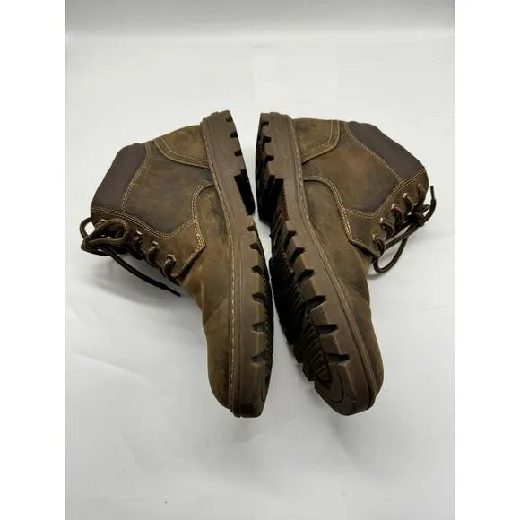 Rockport Trutech Hydro Shield Brown Leather Waterproof Work Boots Men’s Size 10