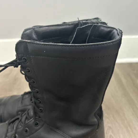Rocky Men 10” Zipper Paraboot Police Boots Black Leather 2090 Waterproof Sz 12W