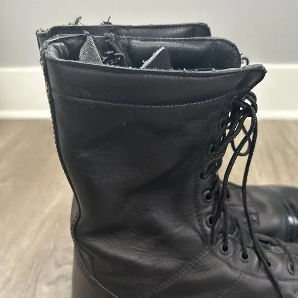 Rocky Men 10” Zipper Paraboot Police Boots Black Leather 2090 Waterproof Sz 12W