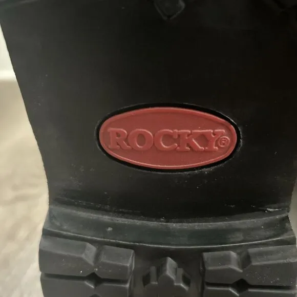 Rocky Men 10” Zipper Paraboot Police Boots Black Leather 2090 Waterproof Sz 12W