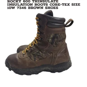 Rocky Shoes Men 10W 600 Thinsulate Insulation Boots Core-Tex 7346 Brown