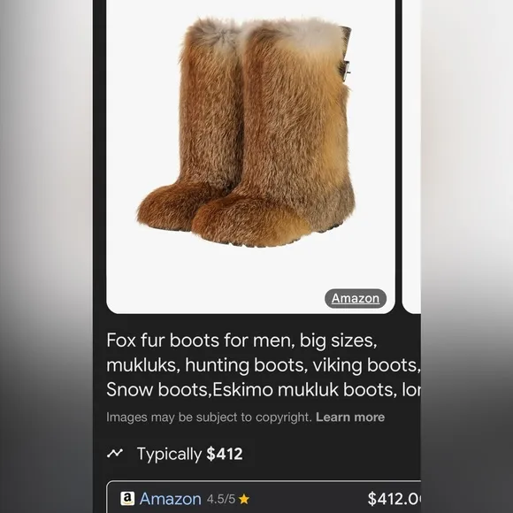 ROLUC IDEAL GOAT FUR HAIR MUKLUK SKI YETI ITALY SNOW BOOTS CHALET APRES