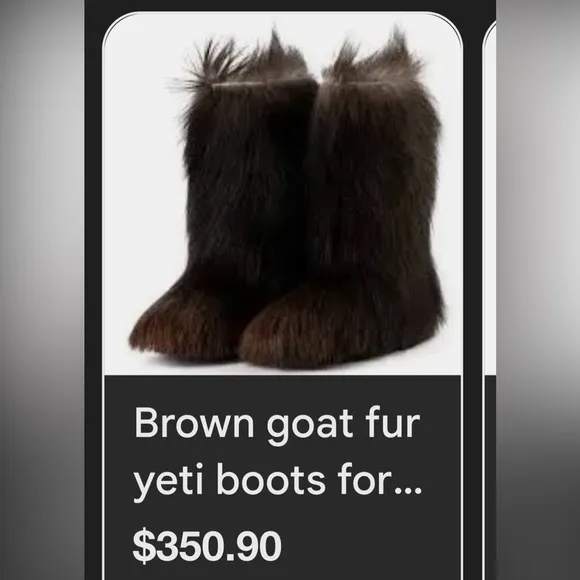 ROLUC IDEAL GOAT FUR HAIR MUKLUK SKI YETI ITALY SNOW BOOTS CHALET APRES