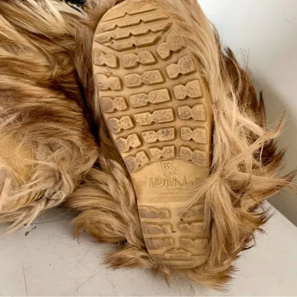 ROLUC IDEAL GOAT FUR HAIR MUKLUK SKI YETI ITALY SNOW BOOTS CHALET APRES