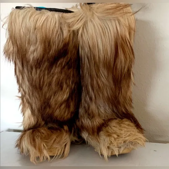 ROLUC IDEAL GOAT FUR HAIR MUKLUK SKI YETI ITALY SNOW BOOTS CHALET APRES