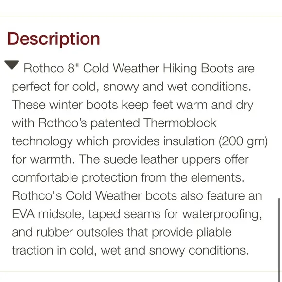 Rothco Venturer Black Cold Weather Hiking Boots