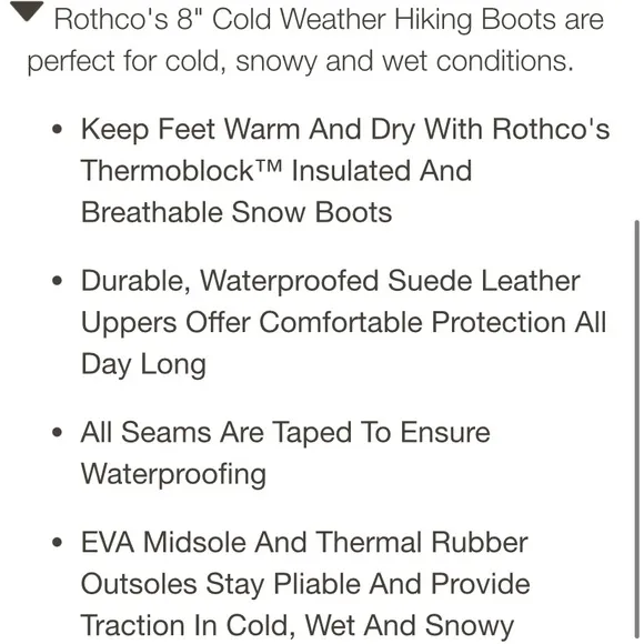 Rothco Venturer Black Cold Weather Hiking Boots