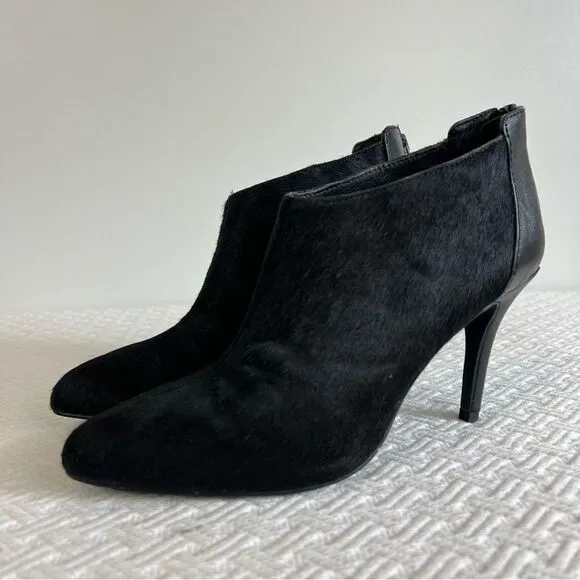 RW&amp;CO. Western calf hair ankle boots heels booties leather black size 6