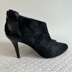 RW&amp;CO. Western calf hair ankle boots heels booties leather black size 6