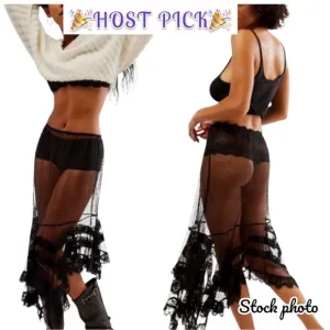 🌹🏇🌹SALE Free People Afternoon Half Slip Black Size Small Sheer Sexy Versatile