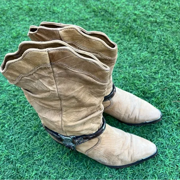 ❣️SALE❣️ Rare VINTAGE ZODIAC USA LADIES COWBOY Leather BOOTS Heels Western