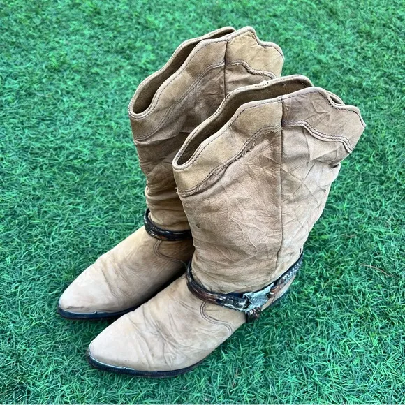 ❣️SALE❣️ Rare VINTAGE ZODIAC USA LADIES COWBOY Leather BOOTS Heels Western