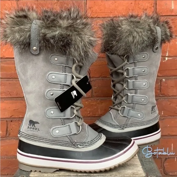 SALE❤️ SOREL Joan of Arctic Winter Snow Boots NEW Fur Cuff Lace Up Waterproof
