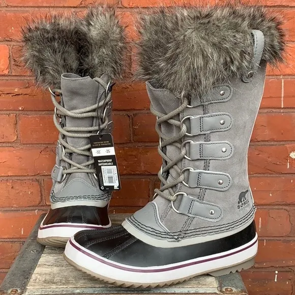 SALE❤️ SOREL Joan of Arctic Winter Snow Boots NEW Fur Cuff Lace Up Waterproof