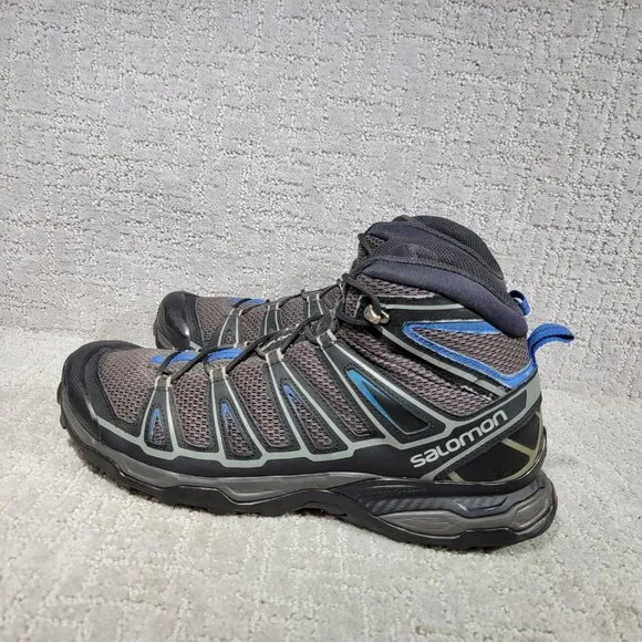 Salomon X Ultra Mid Ankle Aero Mens Size US 13 Black Waterproof Hiking Shoes