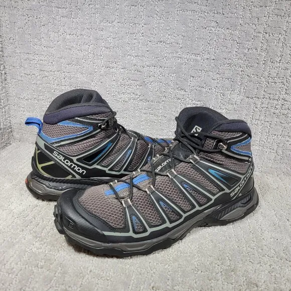 Salomon X Ultra Mid Ankle Aero Mens Size US 13 Black Waterproof Hiking Shoes