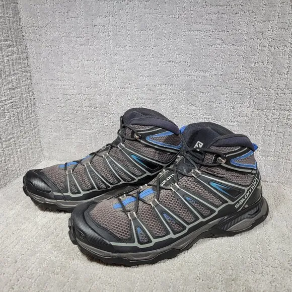 Salomon X Ultra Mid Ankle Aero Mens Size US 13 Black Waterproof Hiking Shoes