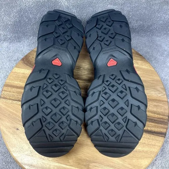 Salomon Contagrip CX Snow Clog Mule Slip-On Winter Black Suede Men's Size 9.5
