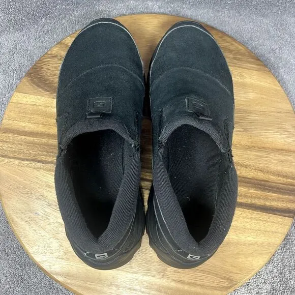 Salomon Contagrip CX Snow Clog Mule Slip-On Winter Black Suede Men's Size 9.5