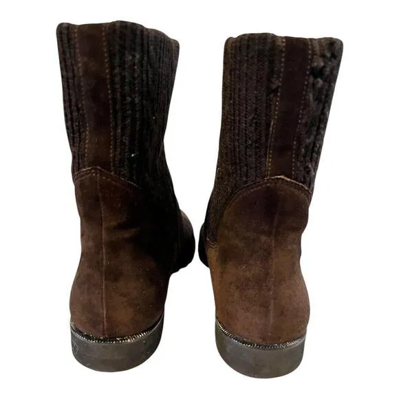 Salvatore Ferragamo‎ Brown Leather Chelsea Boots, Men's Size 5, Women's 7