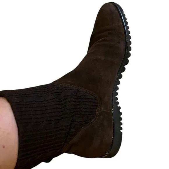 Salvatore Ferragamo‎ Brown Leather Chelsea Boots, Men's Size 5, Women's 7