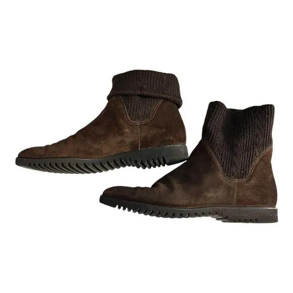 Salvatore Ferragamo‎ Brown Leather Chelsea Boots, Men's Size 5, Women's 7