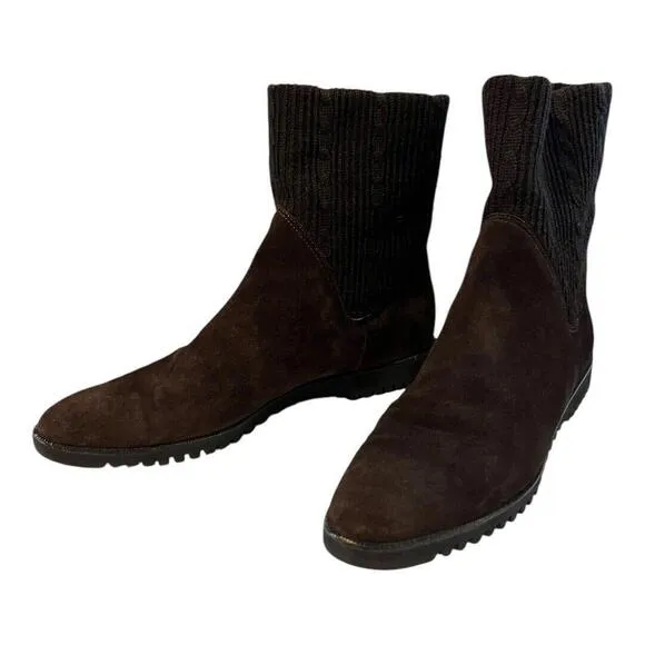 Salvatore Ferragamo‎ Brown Leather Chelsea Boots, Men's Size 5, Women's 7