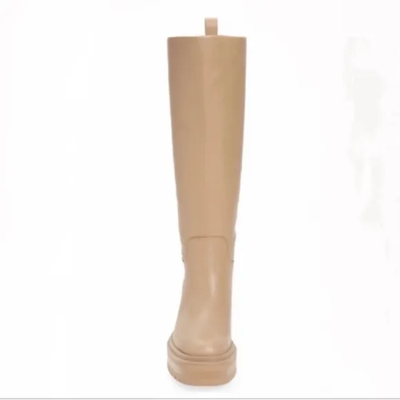Sam Edelman Larina Sesame Waterproof Leather Platform Boot s 8