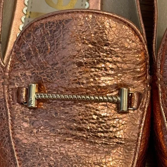 SAM EDELMAN Laurna Mules Rose Gold‎ Pink Shoes Size 6 Leather Casual Work Fall