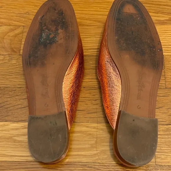 SAM EDELMAN Laurna Mules Rose Gold‎ Pink Shoes Size 6 Leather Casual Work Fall